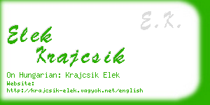 elek krajcsik business card